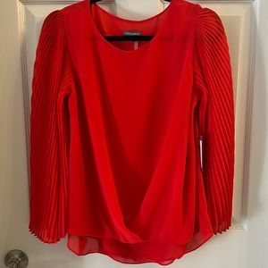 Tomato Red long sleeve blouse